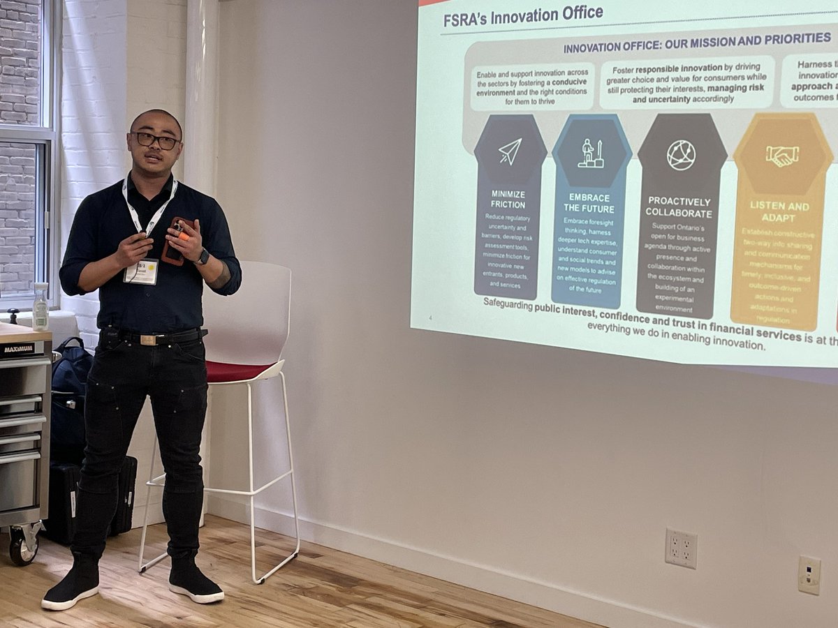 Daniel Zhan of <a href="/FSRA_News/">FSRA News</a> speaks of the regulator’s approach to supporting industry innovation. “Want to ensure the risk consumers are taking is proportionate and necessary.” #THIAInnovationSummit