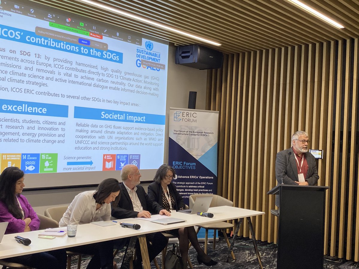 The ERIC Forum - @ELIXIREurope Side Event at @icri2022 is starting now with an overview on @ICOS_RI's contribution to #ClimateAction through the harmonised, high quality greenhouse gas (GHG) measurements it provides across Europe. Read more about it> bit.ly/32NrNxH #SDGs
