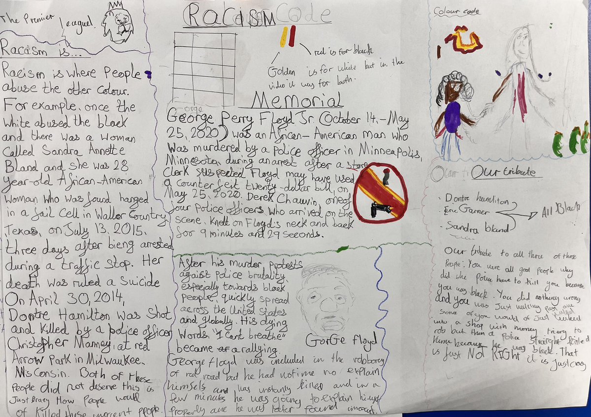 Allenton_Year6's tweet photo. To end #BlackHistoryMonth we considered how the actions of the past continue to influence the present.
We watched the short film ‘Colour code’ - jaws literally dropped when ACTUAL names were sung and the music faded… 😢
#Thingsneedtochange
#ColourCode
#MariaDoyleKennedy https://t.co/WHElfx3Px6