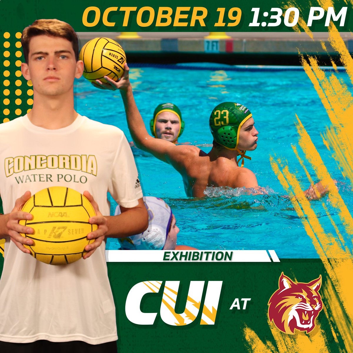 The <a href="/cuimwp/">CUI Men's Water Polo</a> team will take on Saddleback College in a exhibition match at home🤽‍♂️🦅
🆚: <a href="/GoSCBobcats/">Saddleback Bobcats</a> 
📺: bit.ly/2NHn1EV
📊: bit.ly/2NHn1EV