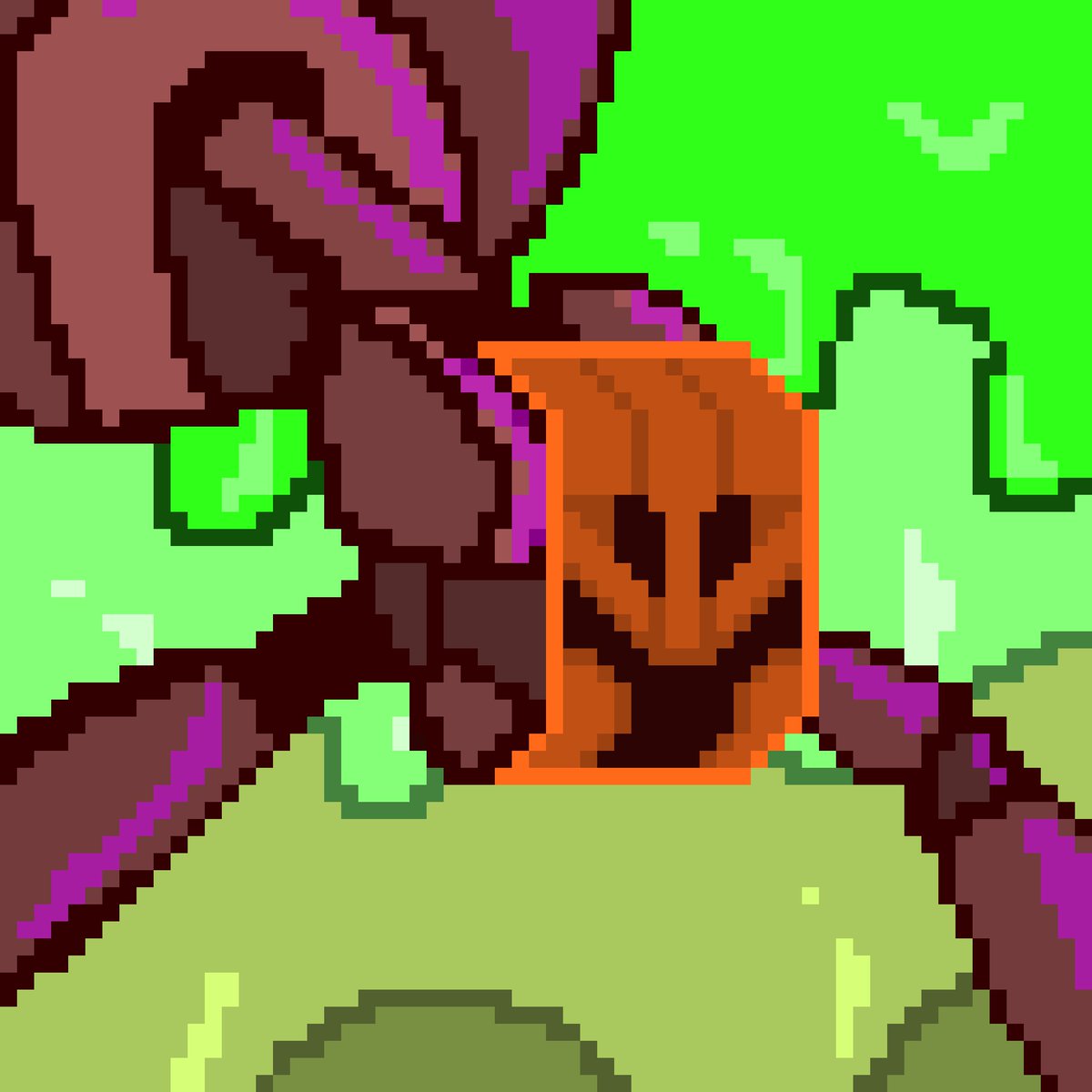 lilihteth's tweet photo. @sporesland fan art competition submission @satvrneth spooktober - my first time using Aseprite https://t.co/hnWPWpvJO6