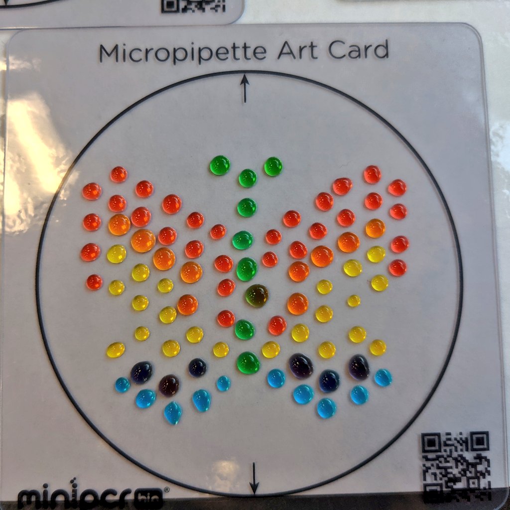 miniPCR's tweet photo. Teachers at #njsc22 put the A in STEAM today with beautiful micropipette art π https://t.co/tydBhf20Tj