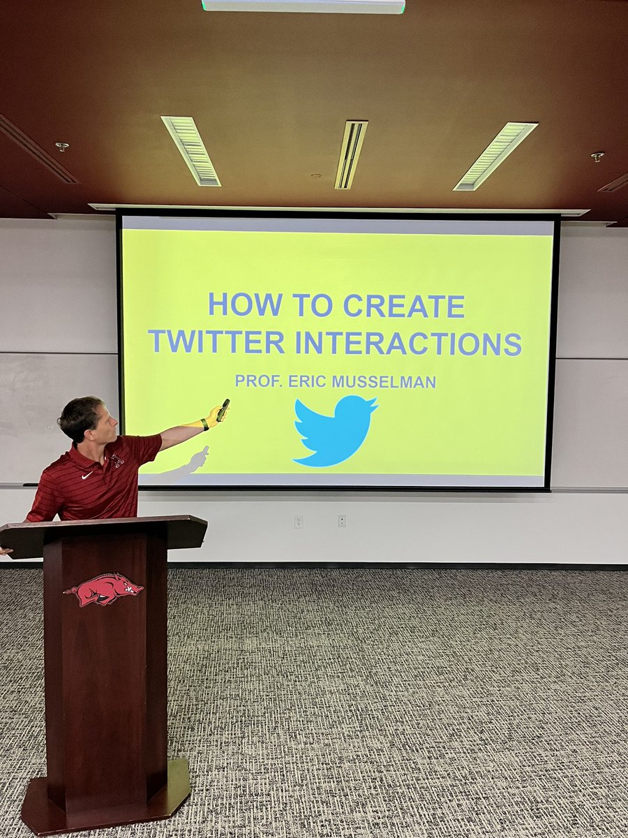 EricPMusselman's tweet photo. Class is in session 📚 @UArkansas https://t.co/Atys3cNtqt