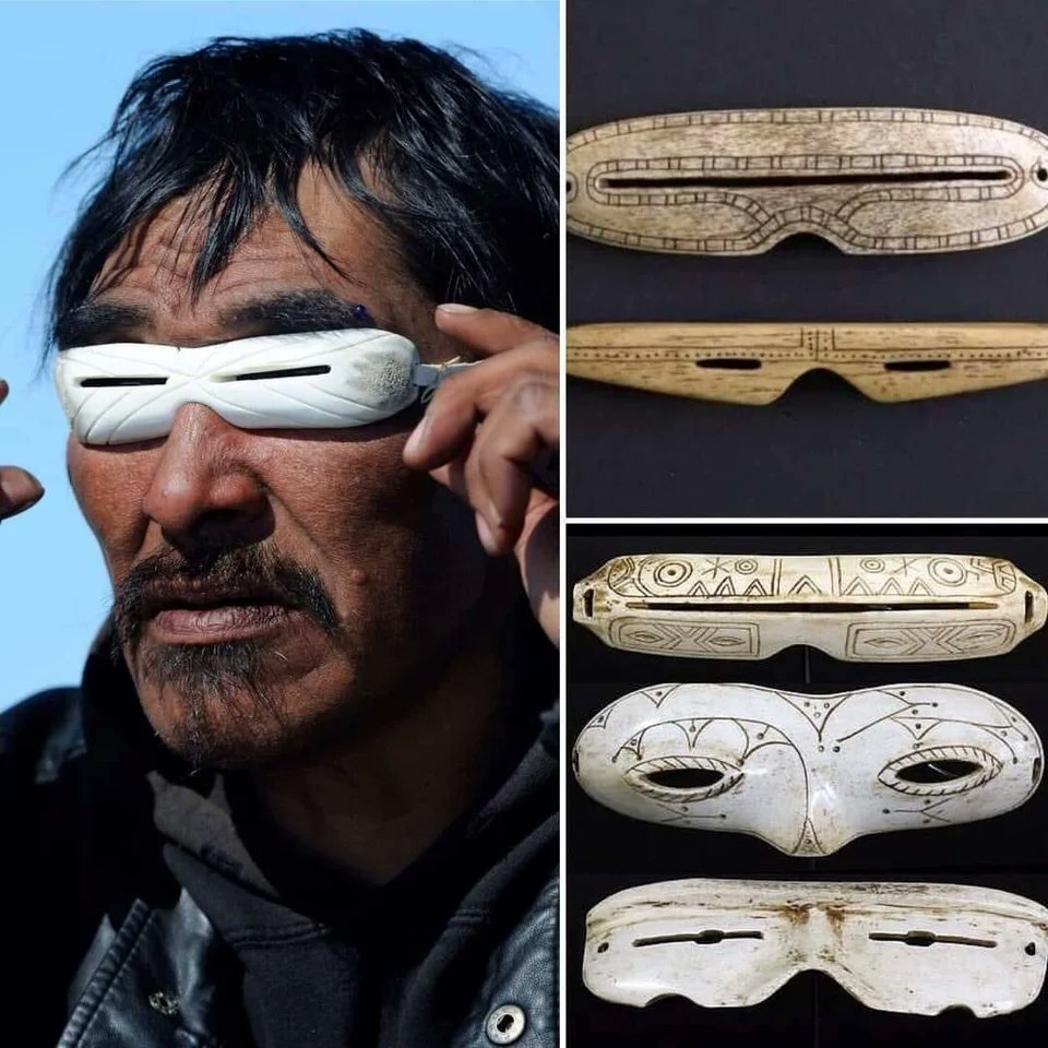 Los inuits fueron los creadores de las primeras gafas de sol. Las usaban –y siguen usando– para prevenir la llamada ceguera de las nieves.