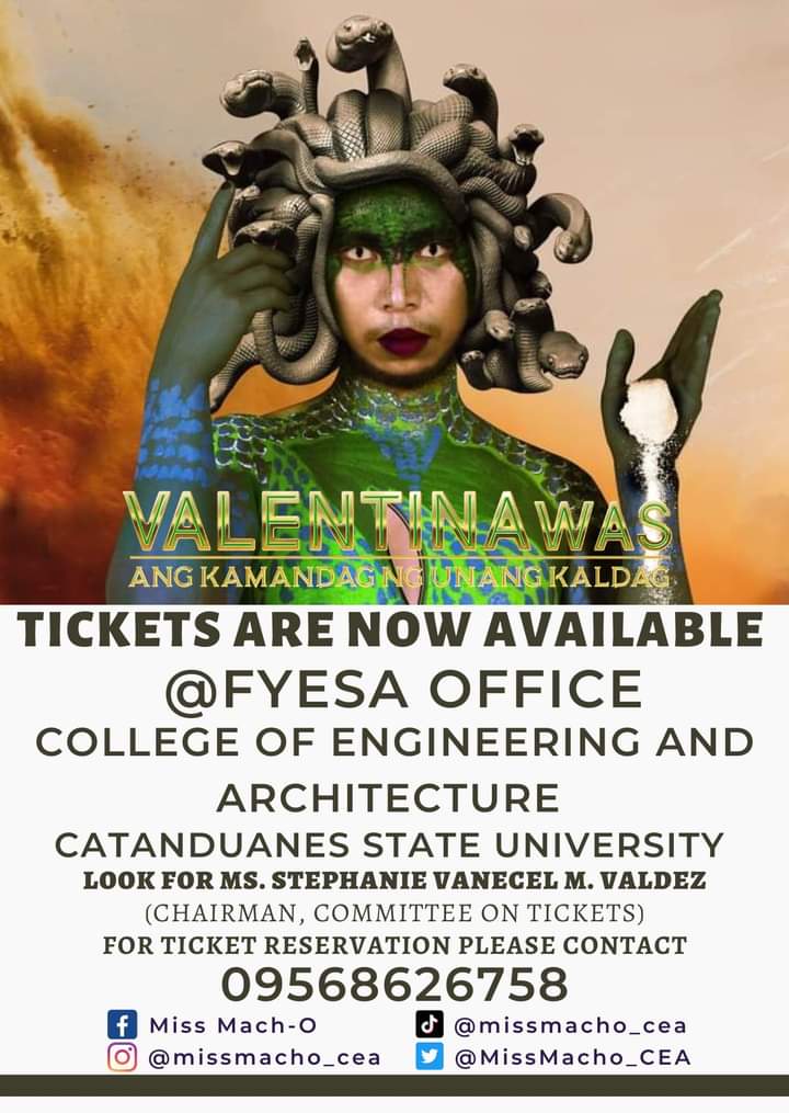 MissMacho_CEA's tweet photo. 𝐓𝐈𝐂𝐊𝐄𝐓𝐒 𝐀𝐑𝐄 𝐍𝐎𝐖 𝐀𝐕𝐀𝐈𝐋𝐀𝐁𝐋𝐄 𝐅𝐎𝐑 𝐓𝐇𝐄 𝐓𝐀𝐋𝐄𝐍𝐓'𝐒 𝐍𝐈𝐆𝐇𝐓!!!

First 100 people who purchase our tickets will receive a 10% discount. 

Patron A: P50.00
Patron B: P40.00
Gen. Ad: P30.00

#MissMachO2022 #FordaLegacywithAdvocacy https://t.co/OGAni9hhY8