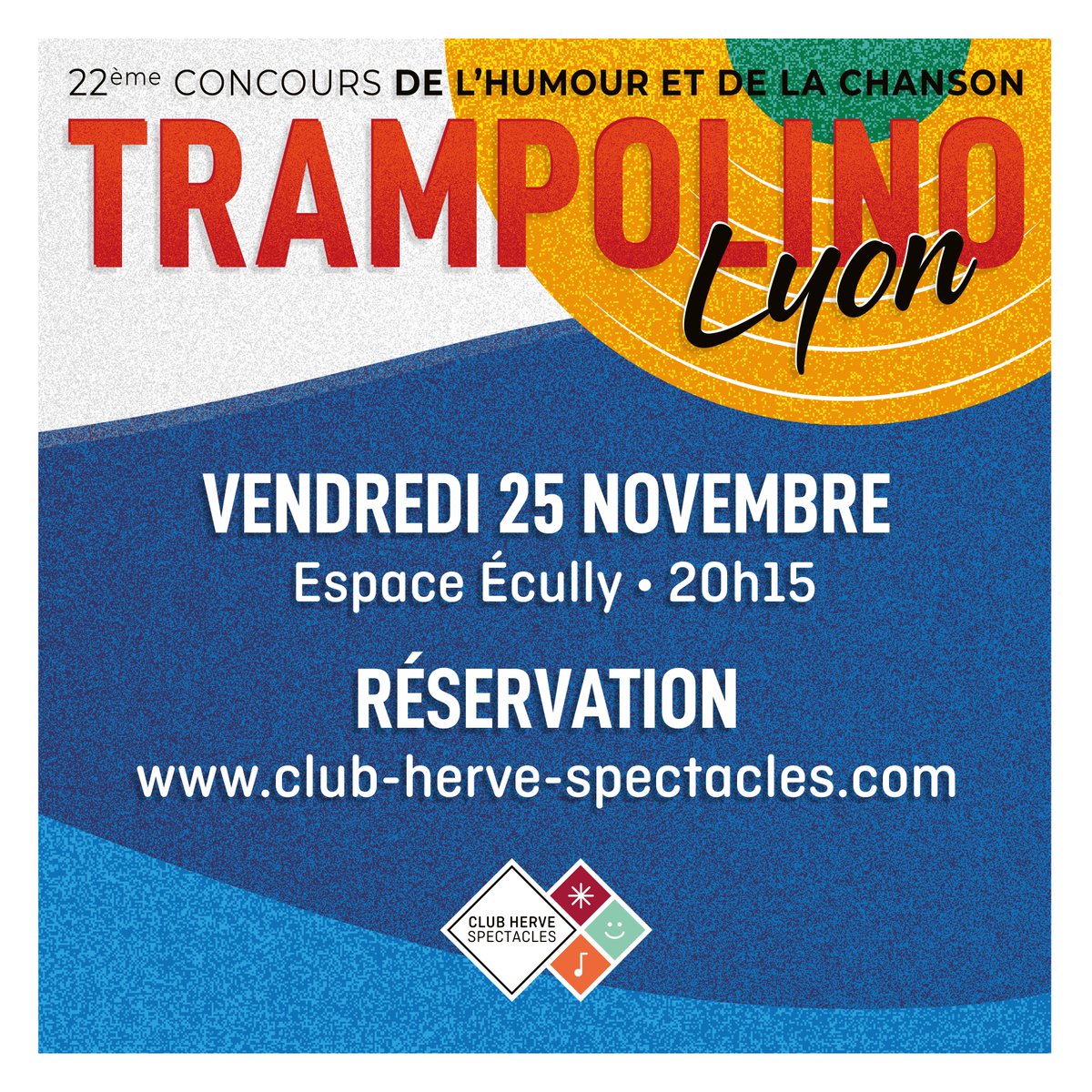 📢 APPEL À #CANDIDATURE !!
Nous recherchons des candidats dans la catégorie #humour pour clôturer le casting de la 22e édition de notre #Concours  TRAMPOLINO qui aura lieu à Écully (69), le vendredi 25 novembre prochain.

envoyez nous votre candidature à trampolino@outlook.com.