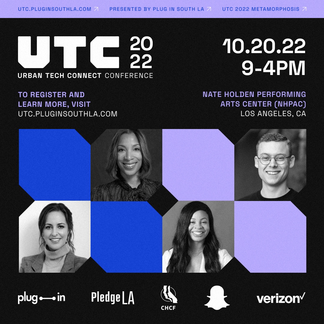 pluginventures's tweet photo. TOMORROW IS THE BIG DAY!
If you haven't purchased your ticket to #UTC2022Metamorphosis yet, what are you waiting for?
Click the links & we'll see you October 20th!
https://t.co/QBI9zYwvk4
#UTC2022 #PlugInSouthLA #UrbanTechConnect #UTC #blackintech #blacktech #bipocintech https://t.co/olHnJvo8sq