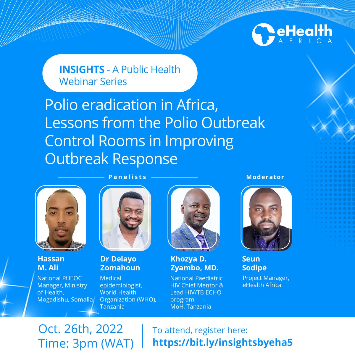eHealth_africa's tweet photo. We will discuss with some stakeholders on October 26th to share their experiences and lessons from running the Polio Outbreak Control Rooms we set up across Africa.
Attendance is free; register here: https://t.co/6Pcu6RyAPi
#WeareeHA #eHAEvents #POCR #polio https://t.co/B5rrt7GP4M