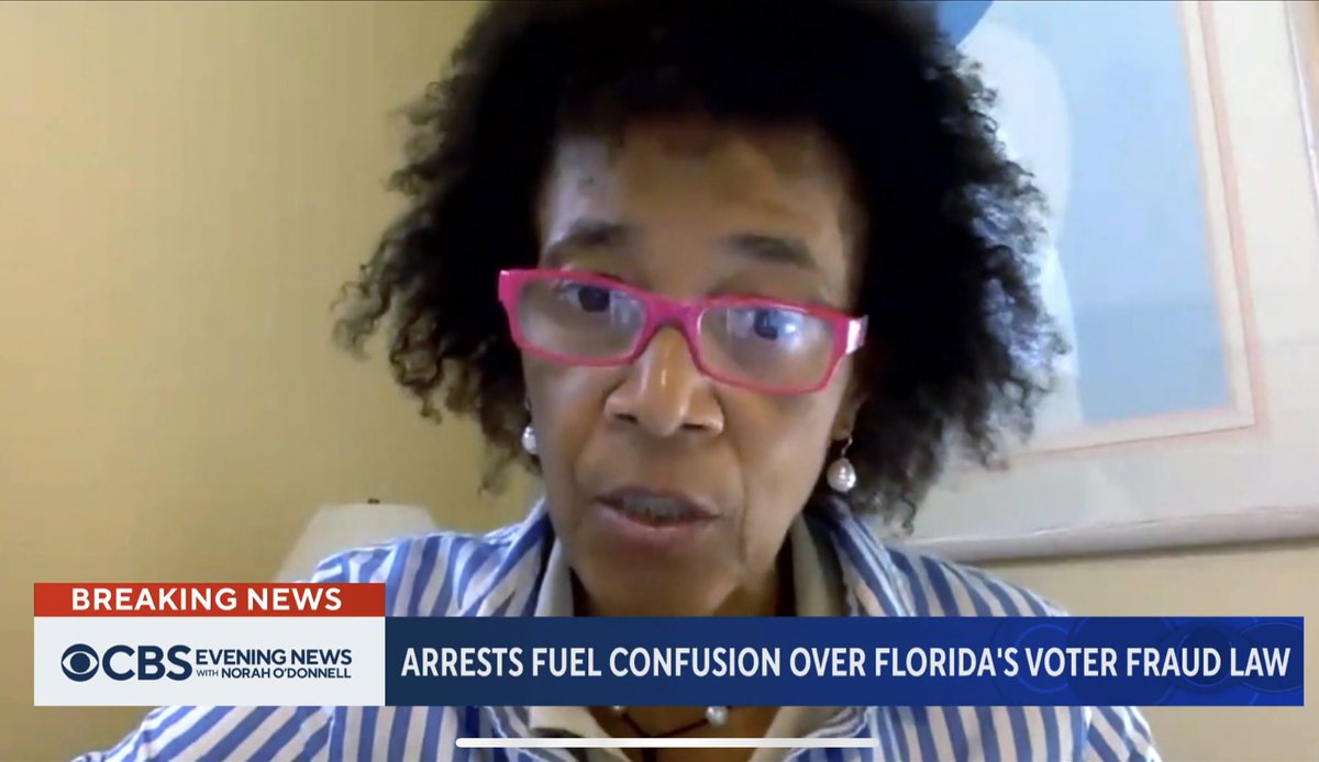 Cecile Scoon (@sealcecile) on Twitter photo Honored to join <a href="/CBSEveningNews/">CBS Evening News</a> to discuss recent arrests connected w/ FL’s Office of Election Crimes & Security.
Footage shows many appeared to have no idea why they were being arrested & seemed to be unaware that they were being accused of violating state law when they voted. Honored to join <a href="/CBSEveningNews/">CBS Evening News</a> to discuss recent arrests connected w/ FL’s Office of Election Crimes & Security.
Footage shows many appeared to have no idea why they were being arrested & seemed to be unaware that they were being accused of violating state law when they voted.