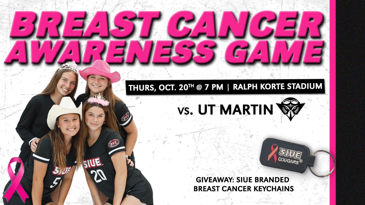 Tomorrow night is our last regular season home game and our Breast Cancer Awareness Game 💗

See everyone tomorrow! #thisisSIUE