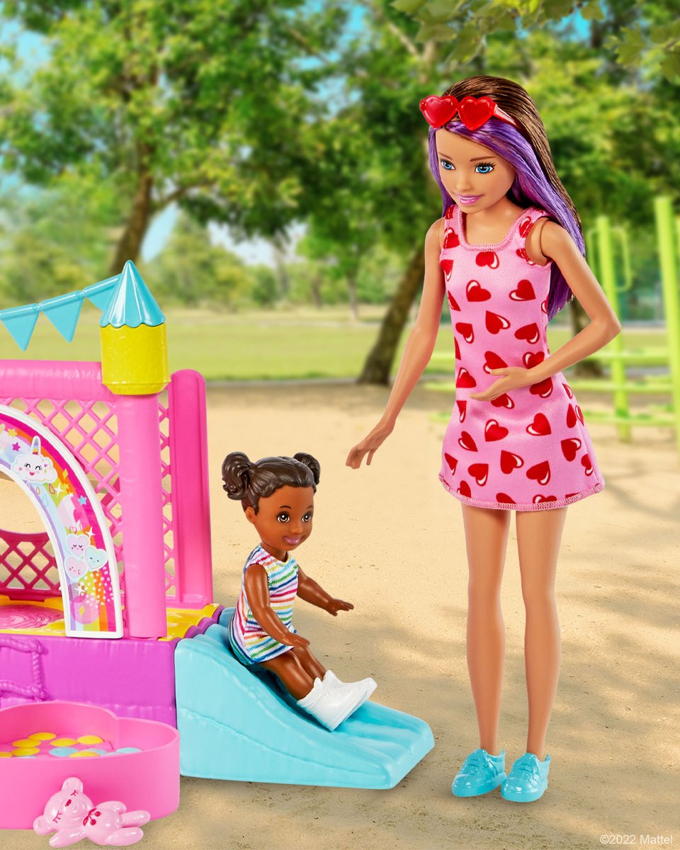 Barbie's tweet image. It’s cool to care with Skipper Babysitters Inc! 👶 Kids can play out nurturing fun with #Barbie storytelling playsets now: dolltasti.cc/3CPjkIG