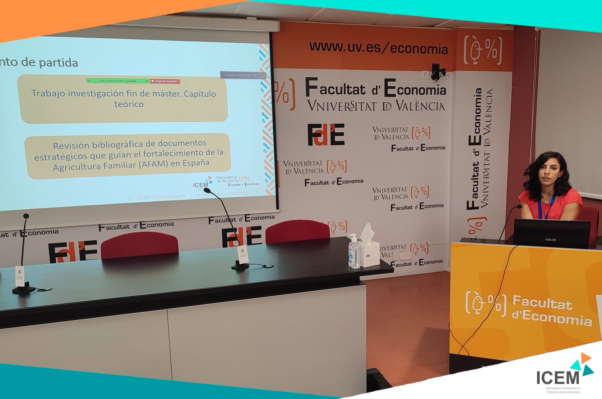 IcemConference's tweet photo. 🔔We finished the last round of presentations scheduled for #ICEM22😱. The 2️⃣core themes were:
👉Entrepreneurship and agri-food sector🚜🧑🌾.
👉Entrepreneurship and education🎓.
We have enjoyed high-quality presentations🤩. You can see a few📷of the presentations⤵️. https://t.co/U0MjLuV677