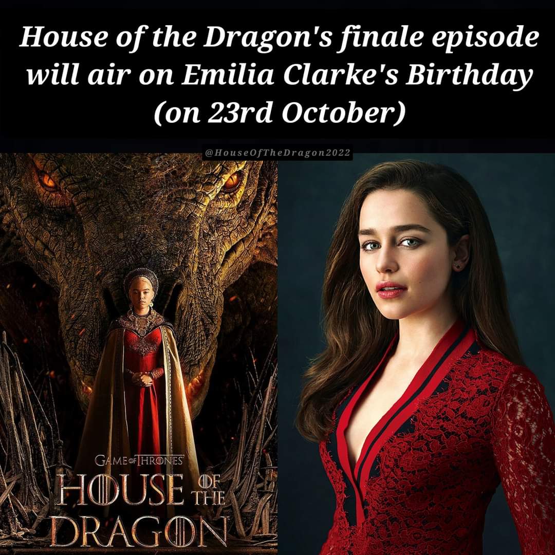 HOTDFans's tweet photo. Double Celebration this Sunday 😍🎉
#HouseOfthedragon #HOTD 
#EmiliaClarke https://t.co/3TQTDB3qMU