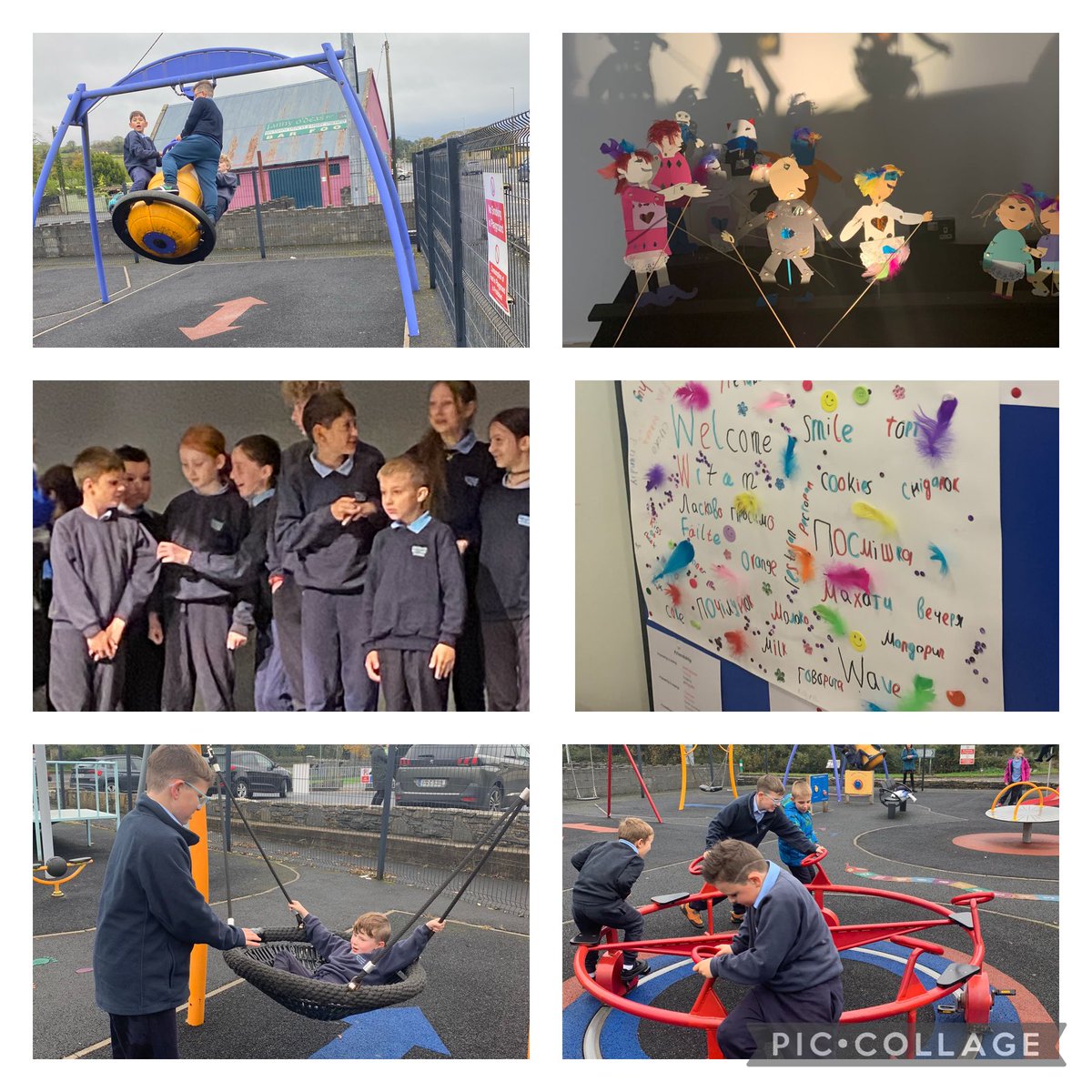 Fabulous day today in Glór for the last day of our ‘world of welcome’. Thanks to ⁦@clarelibrary⁩ and Kilkee library for a fabulous 6 weeks. We performed our song and dance, viewed our puppet display and listened to our podcasts. Lovely to see all our work coming together.