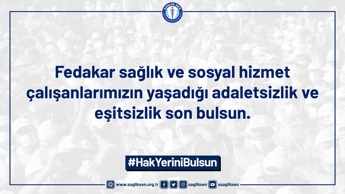 sagliksen's tweet photo. #HakYeriniBulsun

Fedakar sağlık ve sosyal hizmet çalışanlarımızın yaşadığı adaletsizlik ve eşitsizlik son bulsun. https://t.co/xocbmMPhGe