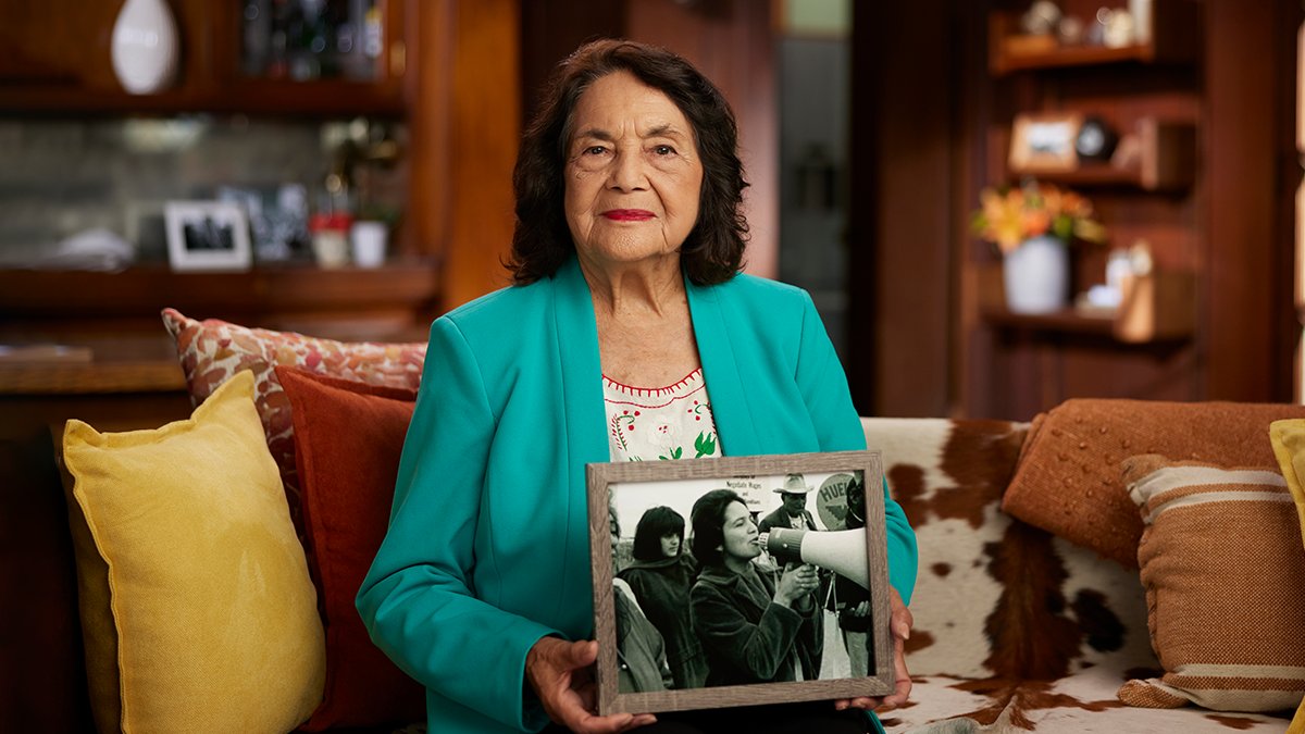 NoOnProp27's tweet photo. Civil Rights icon Dolores Huerta urges you to vote NO on Prop 27 this November. It's a direct attack on tribal gaming that would hurt Indian tribes throughout California. https://t.co/33uoTHkNvB