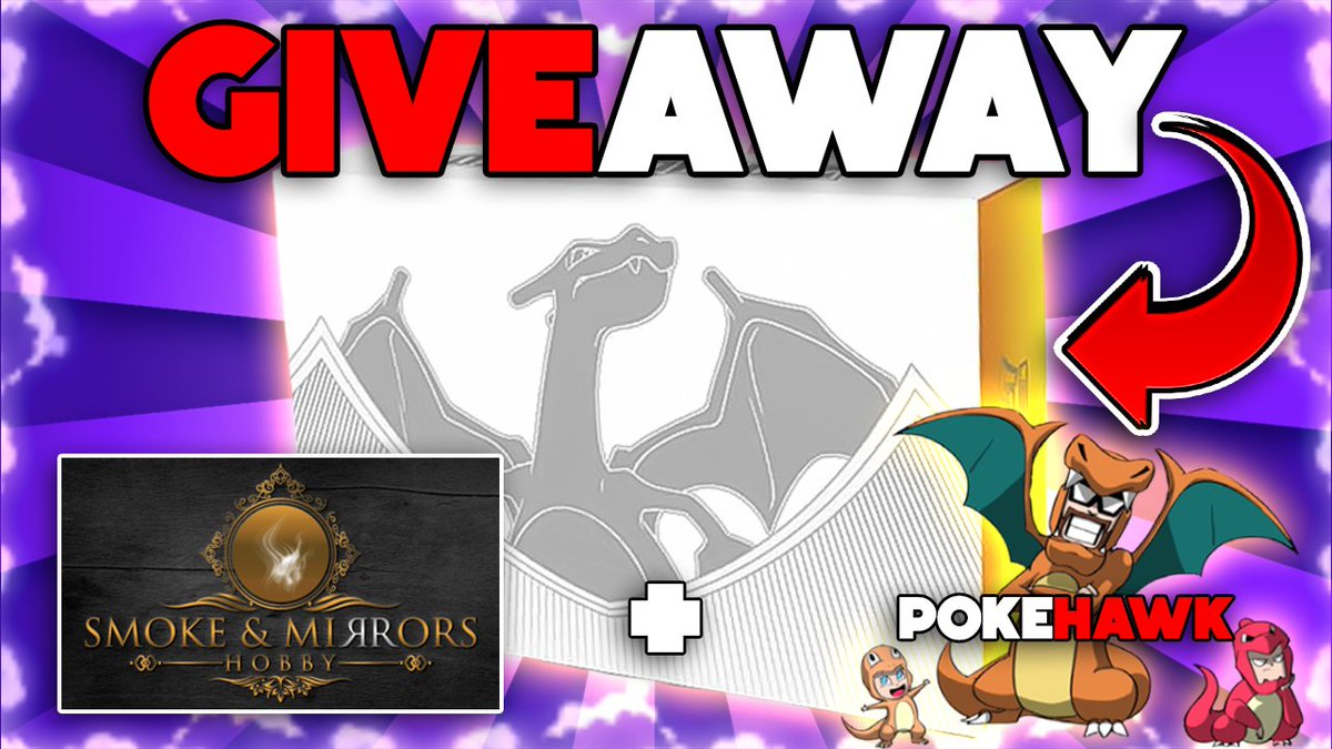 NightHawkPlayz's tweet photo. 🔥Charizard Ultra-Premium Collection Giveaway🔥

Thanks to Smoke &amp; Mirrors Hobby we'll be giving away TWO Charizard Collection Boxes!

To enter:
✅Like
✅Retweet
✅Follow me &amp; @Sm0ke_N_Mirrors 

Winners announced 10/28/22 @ 2pm EDT during PokeHawk's stream https://t.co/YeUkDD51iI https://t.co/hnuSHo4FNQ