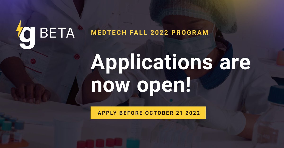 MedicalAlley's tweet photo. ⚡️ gBETA Medtech Black Founder Accelerator Program applications are still open, a free, seven-week, accelerator for early-stage companies in the Healthcare space. ⚡️Apply Today:
https://t.co/8ftJYrwY3V @gBETAstartups @gener8tor #gBETA https://t.co/qzvtfaNiau