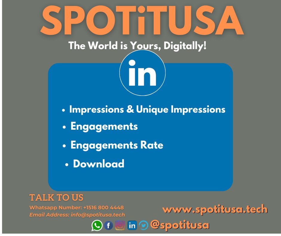 SPOTITUSA's tweet photo. Social media metrics and KPIs are values used by digital marketing and social media marketers to measure the performance of social media campaigns. 
Learn more about KPIs track at https://t.co/qWS1aQ42IB  
 
Follow us on other platforms: 
https://t.co/vsjaU6W5zQ https://t.co/W0PhBOjF9V