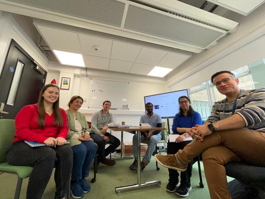 Project meeting hosted by Prof Hadi Heidari (<a href="/hadihei/">Prof Hadi Heidari</a>) <a href="/melabg/">Glasgow Microelectronics 🏴󠁧󠁢󠁳󠁣󠁴󠁿🇪🇺🇬🇧</a> <a href="/UofGlasgow/">University of Glasgow</a>, discussing research progress and ongoing collaboration with Dr Carlos Garcia (<a href="/garcianunez_gn/">Dr Carlos Garcia Nuñez</a> ), Dr Ammmara Ejaz (<a href="/EjazAmmara/">Ammara Ejaz</a>), Dr Bhavani Yalagala, Dr Roghaieh Parvizi and Emma Keel.