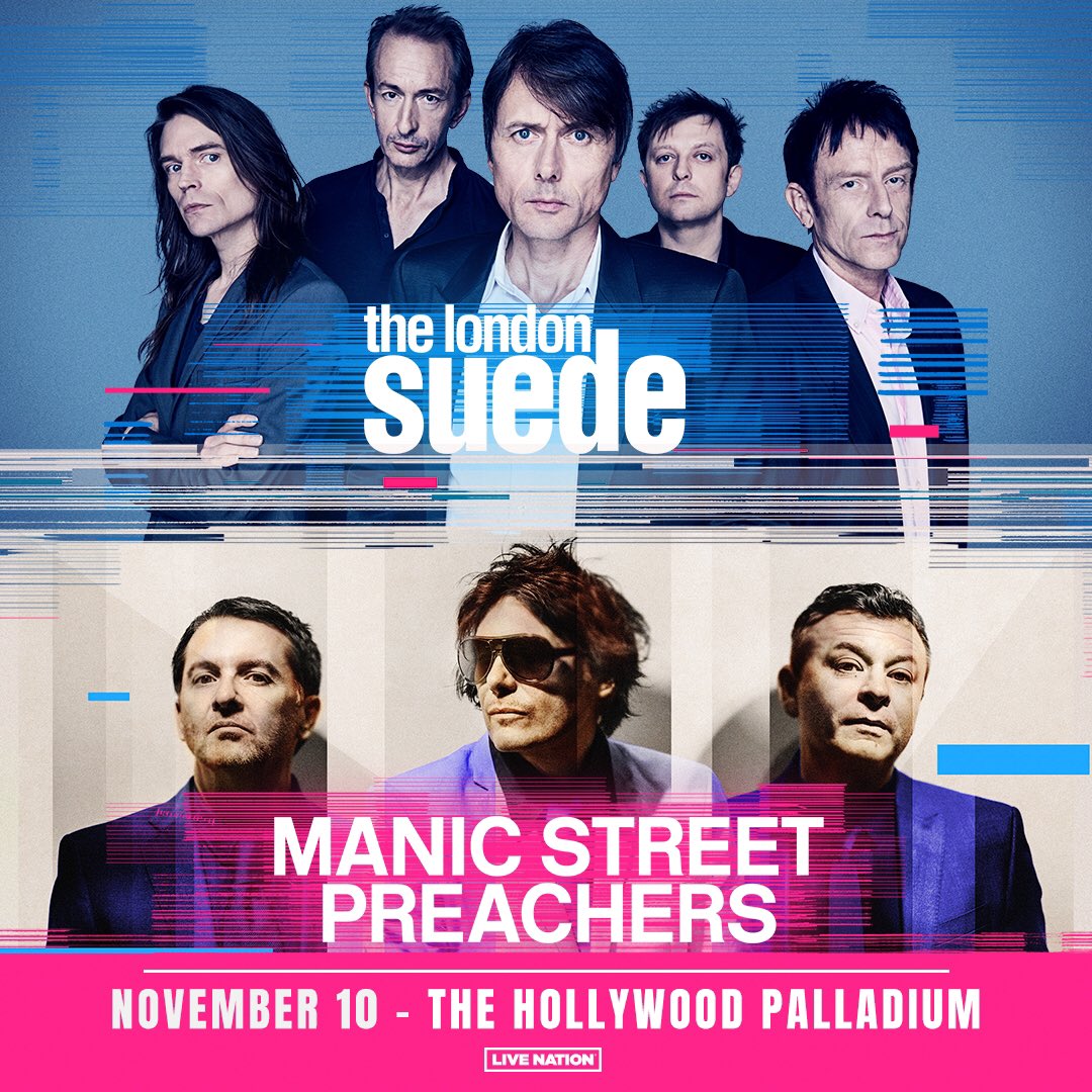 Britsinla's tweet photo. Competition Time!LondonSuede (@suedeHQ)&amp; #ManicStreetPreachers are at the @hollywoodpalladium on 11.10 &amp; we have a pair of tickets to give away!Email hello@britsin.la to enter.Winner picked at random on 10.24 - visit this link for show details https://t.co/F49d5WzGJk #BritsinLA https://t.co/da42mOKhSs