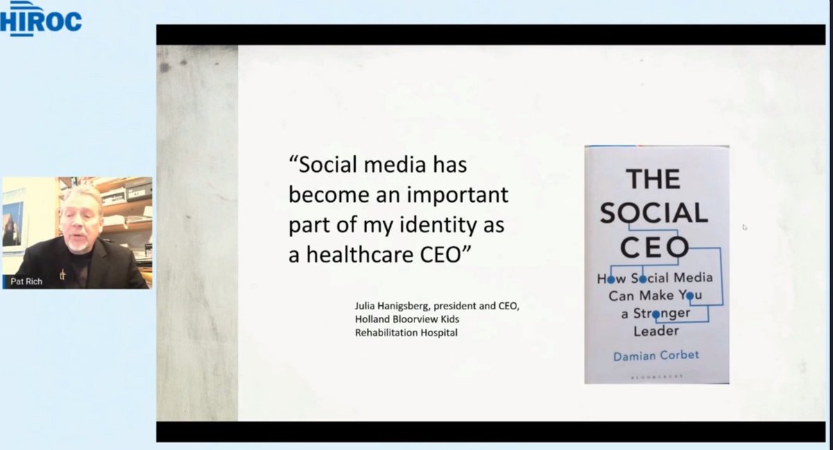 HIROCGROUP's tweet photo. Social media expert @pat_health sharing @Hanigsberg's tips for healthcare leaders:
- learn as you go
- don't get stuck on likes and followers
- don't think you're too busy for social
- share what others are posting
- use it to connect with your team
#FutureForwardTogether https://t.co/BF4EEbifDV