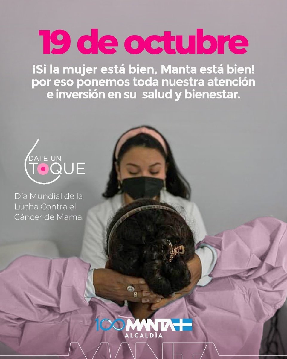 manta_alcaldia's tweet photo. La prevención está en cada una de nosotras y nosotros. Un chequeo a tiempo y el tratamiento oportuno permitirán ganar la batalla al cáncer de mama.

#AlcaldiaCiudadana #SeguimosFirmesConElCambio #MantaEcuador #DateUnToque https://t.co/CoYBpZMyab