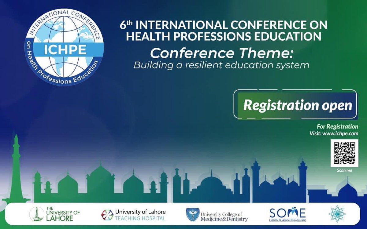 ICHPEofficial's tweet photo. Registrations for the biggest international conference on health professions education are now open.

Visit https://t.co/jkC4xhvM2h to reserve your spot for the conference as well as pre conference workshops.

#UCMD #UOL #ICHPE #ICHPE22 https://t.co/etbZrVuYl0