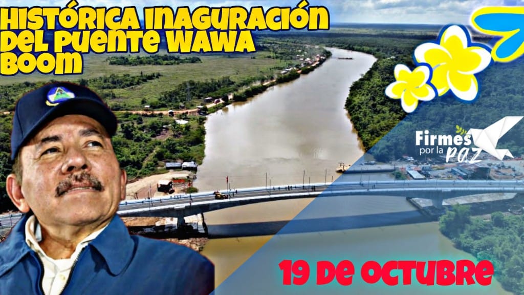 Puente WAWA BOOM es inaugurado hoy 19 de Octubre de 2022, obra Históricas que transforma las conexiones del Caribe Norte de #Nicaragua une a Kukalaya, Sahsa, Truslaya Yulu, la comunidad de Betania y Bilwi
#2022PuebloVictorioso 
#ManaguaSandinista
<a href="/Atego16/">@🅰🆃🅴🅶🅾 🇳🇮</a> <a href="/collvermat/">colvert matamoros 🇳🇮</a> <a href="/CTiscapa/">Comunicación Villa Tiscapa</a>