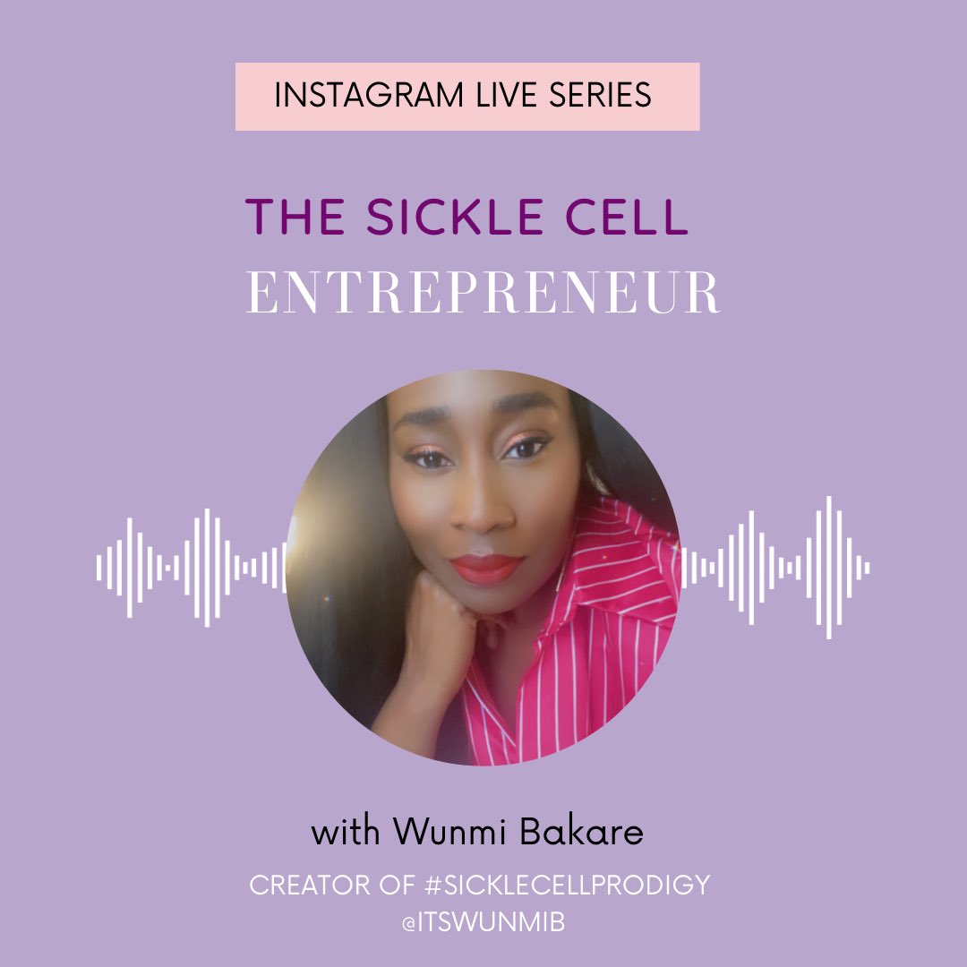 SCProdigy's tweet photo. Join Candid Conversations in less than an hour (2:30 PM ET or 7:30PM WAT) on Instagram live. Follow our IG page @sicklecellprodigygram

#SickleCellProdigy #CandidConversations #WarriorEntrepreneur #SickleCellAwareness #WorkLifeBalance https://t.co/S7lPDG67AY