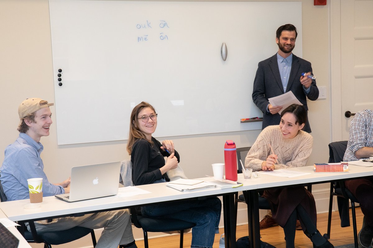yaleism's tweet photo. Interested in applying to be a student at ISM? Check out these images of our ISM students during Professor Mark Roosien's "Russian Religious Thought" class.

#YaleISM #Admissions #ReligiousStudies #Apply

🔗https://t.co/jXKAMMd4LD

📸 Rondasia Curry Institute of Sacred Music https://t.co/ddkvBCk7kx