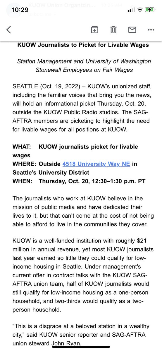 KNKXunion's tweet photo. Amid high inflation, folks @wemakekuow are picketing tomorrow to demand higher pay. We here @KNKXunion stand with our friends ✊✊✊@KUOW must do better. https://t.co/Dq9VR9s9lY