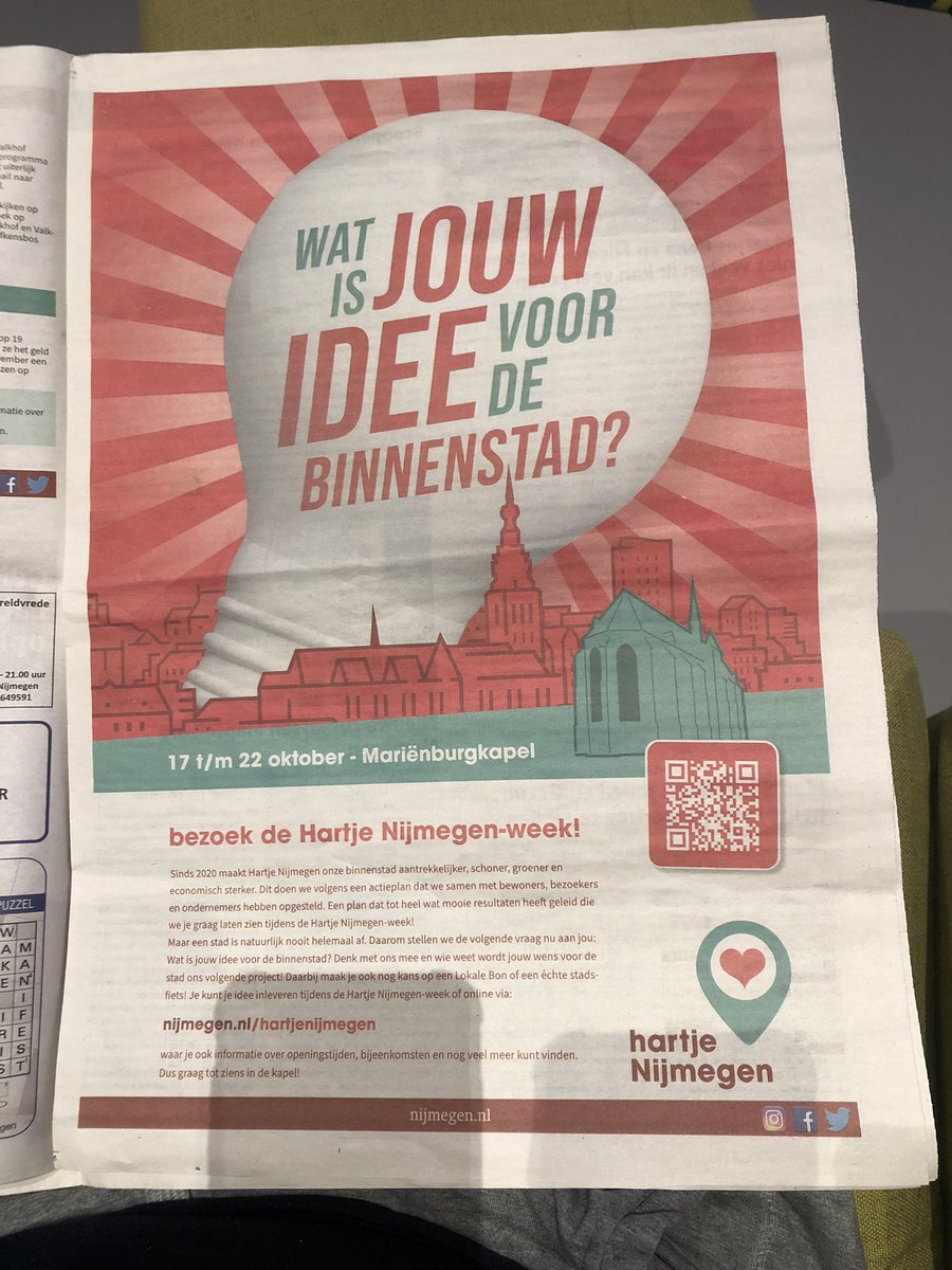 Pak je kans en lever een of meerdere ideeen om de binnenstad nog bruisender te maken