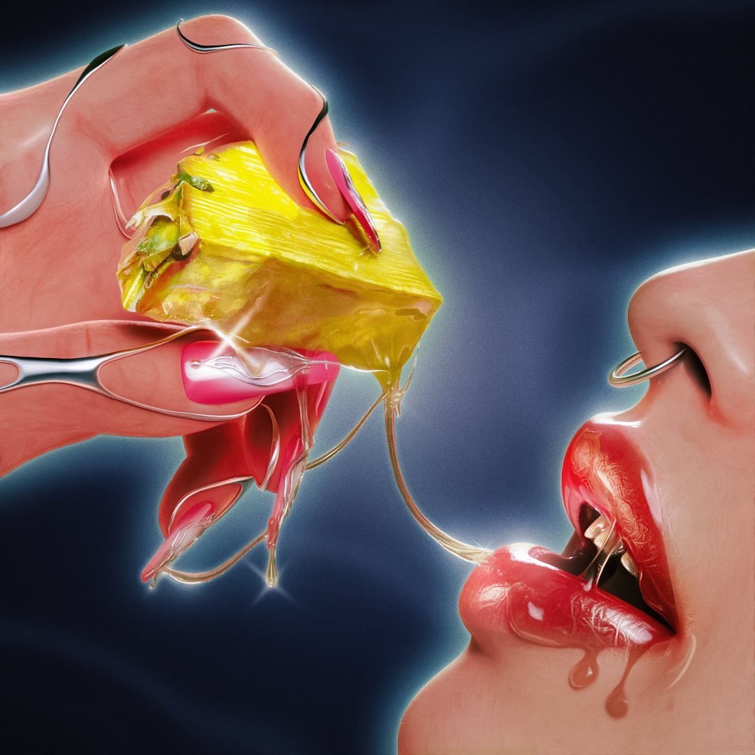doublevisionpng's tweet photo. I prepared for tonight, ate a pineapple slice 🫦🍍 @ToveLo https://t.co/bTJDClTVoa