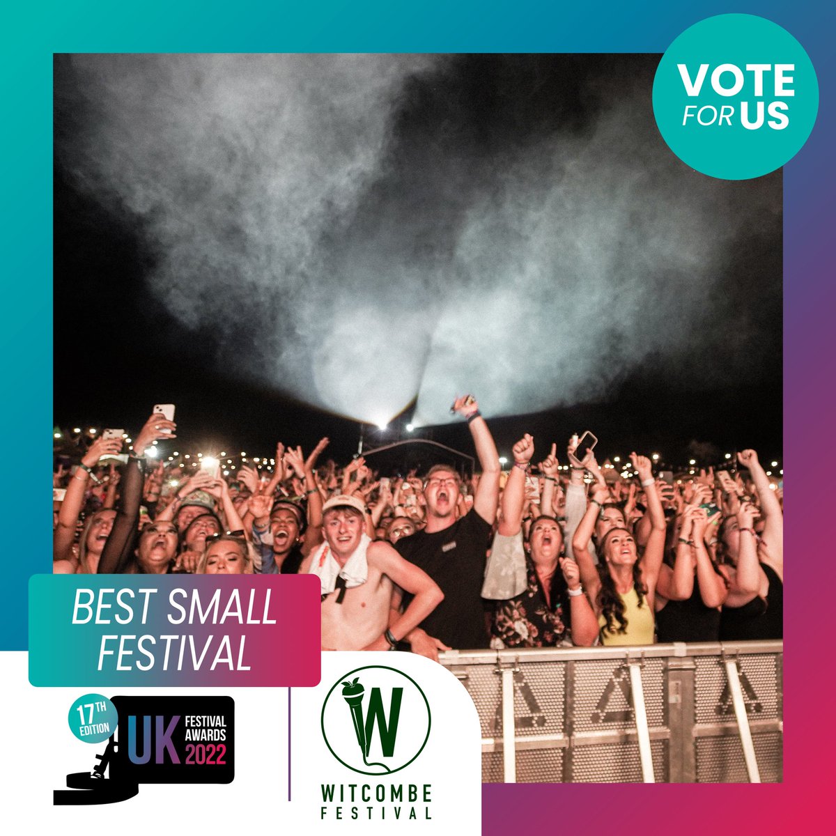 We’ve been nominated for BEST SMALL FESTIVAL 💥 Voting for Witcombe would be the PERFECT end to our incredible 2022 event 😍 Vote here: surveymonkey.co.uk/r/V2PPPH2 👈 #witcombe #witcombefestival #ukfestivals #ukfestivalawards #bestsmallfestival #gloucester #gloucestershire #award