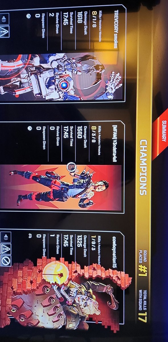 4allVendetta's tweet photo. Your boy kinda popped off this morning!!! I'm coming for you @yaboydeeds @PlayApex @Twitch https://t.co/SpjAMm8roK