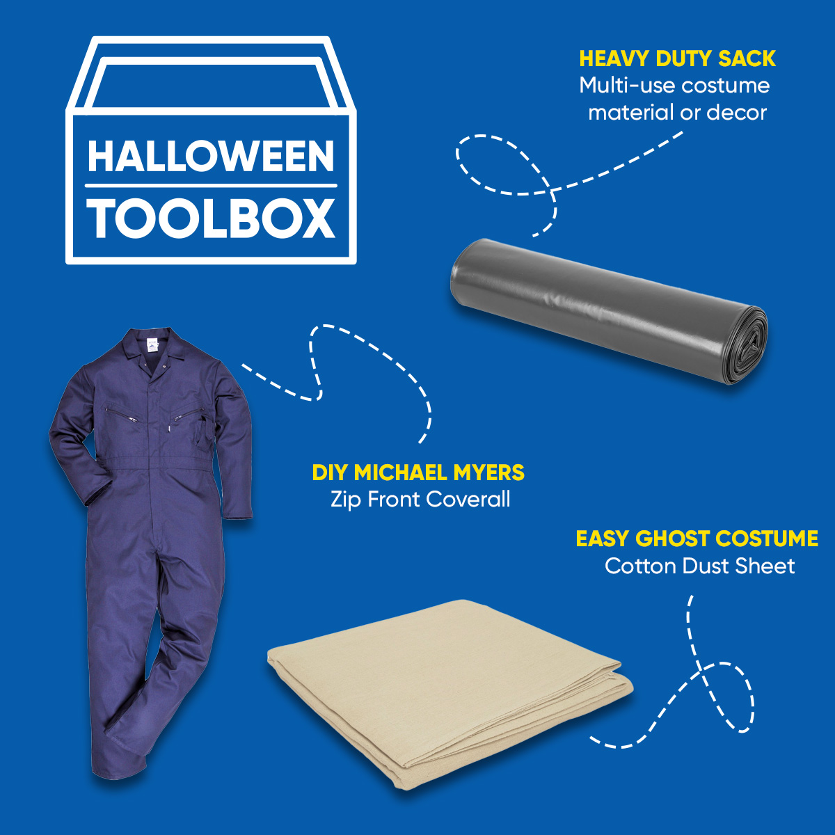 In case you're in a bind with your costume, we've reached into our Halloween toolbox to see how we can help 🎃 Are there any we're missing? 🤔