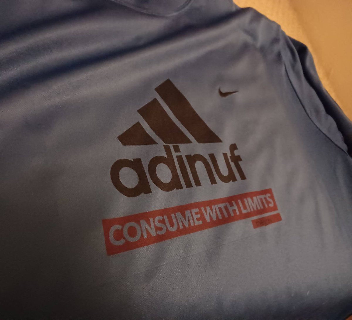 Love my new upcycled 'adinuf' shirt from Dan & Charlotte at Re-Run #ukrunchat #sustainability