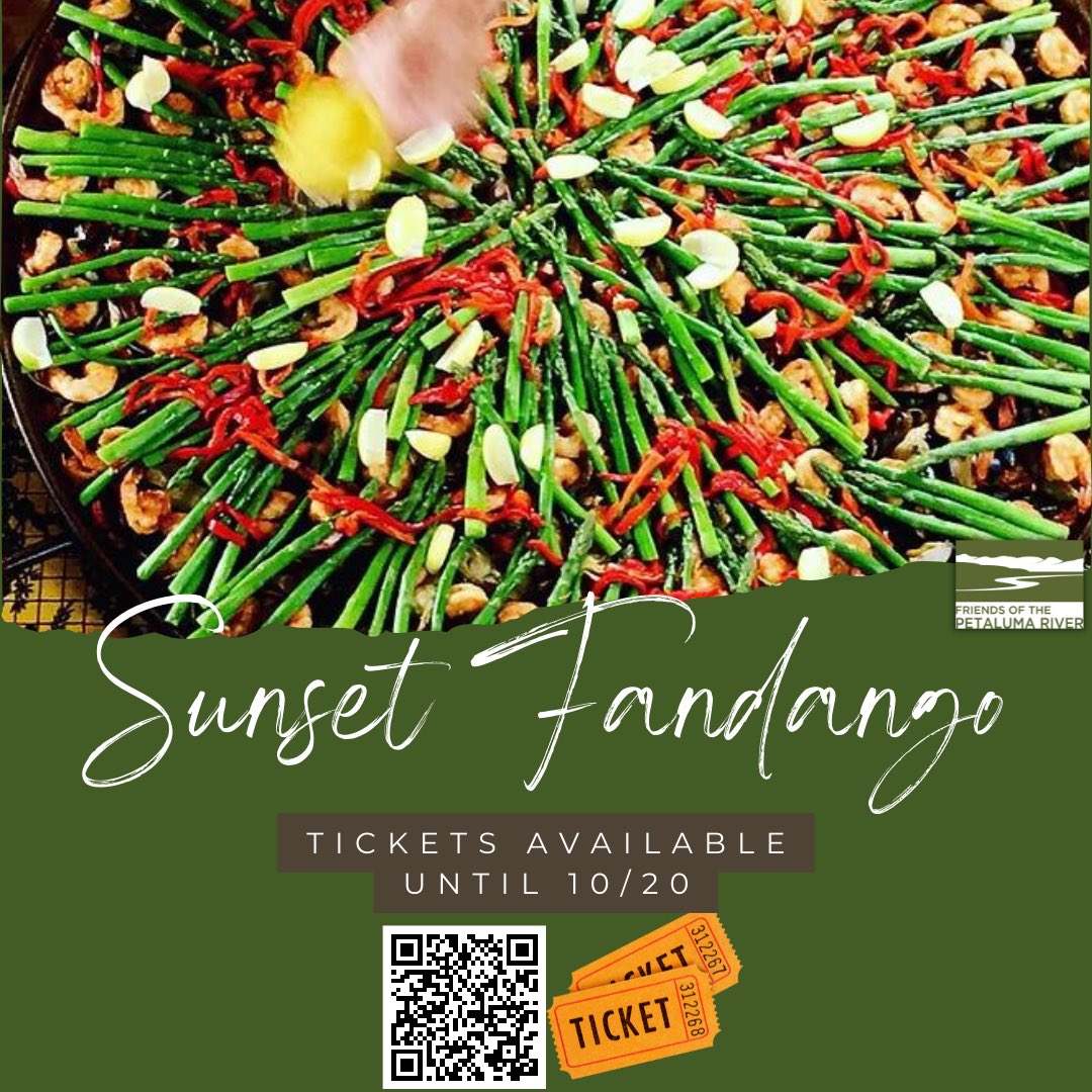 FOPR_Petaluma's tweet photo. Tomorrow is the last day to buy tickets for #SunsetFandango on Sunday 10/23 at the Barn🥁
Don't miss out the Paella Dinner served by @paelladelreyes and live music by @vangoatband!
Tickets: https://t.co/Std4ZjfQtd https://t.co/stguGihq1R