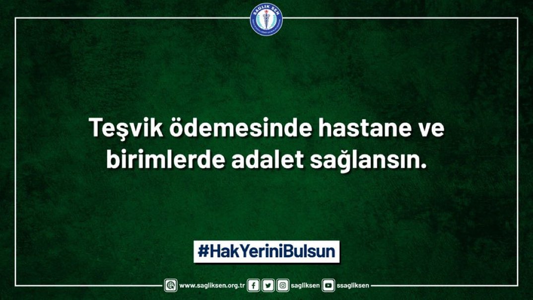 #HakYeriniBulsun

Teşvik ödemesinde aile sağlığı çalışanları,  112, diyaliz, palyatif servislerinde ve ilgili  birimlerde adalet sağlansın.