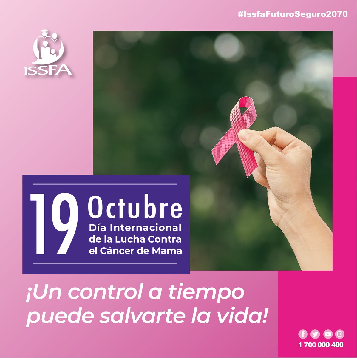 ISSFA_ECUADOR's tweet photo. ✍️Un homenaje a las aseguradas @FFAAECUADOR  y sus familias que padecen cáncer de mama, su lucha y actitud valiente nos inspira a trabajar por ustedes. 💪🏼
Ánimo ‼️
#CancerDeMama  #IssfaContigo #IssfaFuturoSeguro2070 https://t.co/AoXr1gG8oa