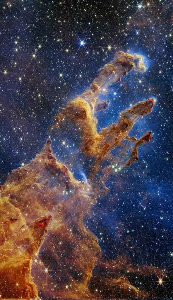¡El James Webb nos muestra los Pilares de la Creación! La NASA acaba de difundir esta maravillosa imagen de estas formaciones de gas ubicadas en la nebulosa del Águila. ¿Qué te parece? 

¿Y si el telescopio James Webb 

Crédito imagen: NASA
#Cosmos #NASA #JamesWebb