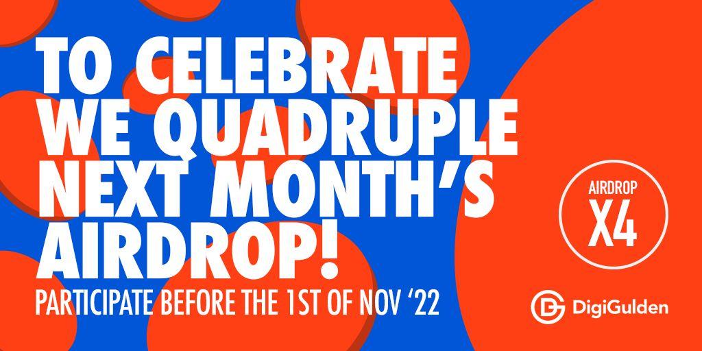 DigiGulden's tweet photo. To participate with this #Airdrop you need to #stake with the #DigiGulden validator or partner validators #StakeSafe and #Jazzer before 1 november 2022.

https://t.co/jCZhNuv1Dt https://t.co/8rFvCBhkmx