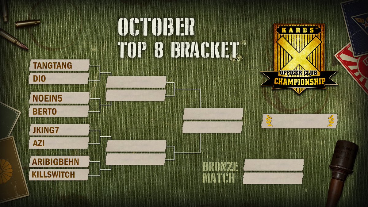 You know the Top 8 for the #KARDS October OCC, now let's take a look at who faces off against who!⚔️