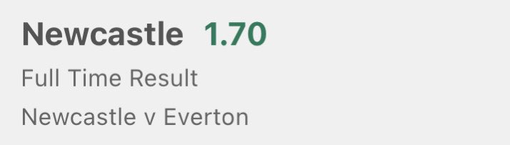 ExpresssBets's tweet photo. BET OF THE DAY! 

Newcastle unbeaten in 6. https://t.co/NXbKefkTWr