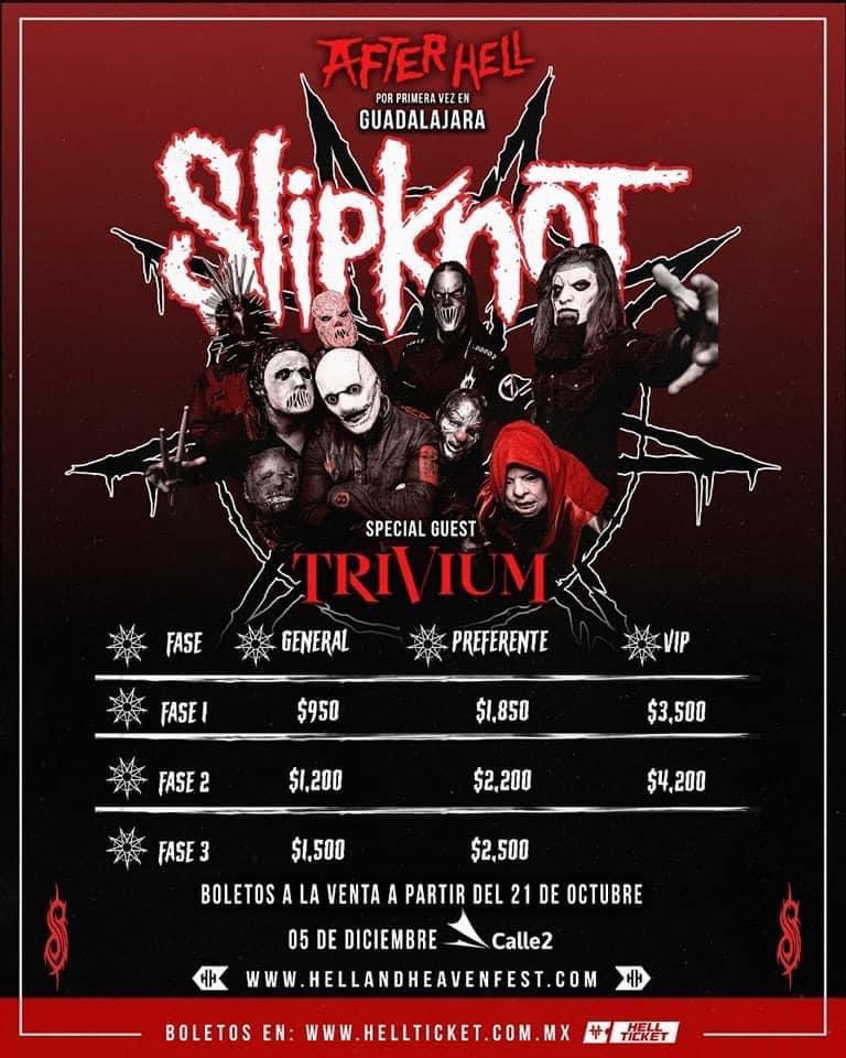 themetaltower's tweet photo. Así va a ser la venta de boletos del #AfterHell con #SLIPKNOT y #TRIVIUM en Guadalajara ¿les aguanta la cartera para ir?
Detalles en el link:
https://t.co/APtd5nMSa4 https://t.co/khmvdz2hf1