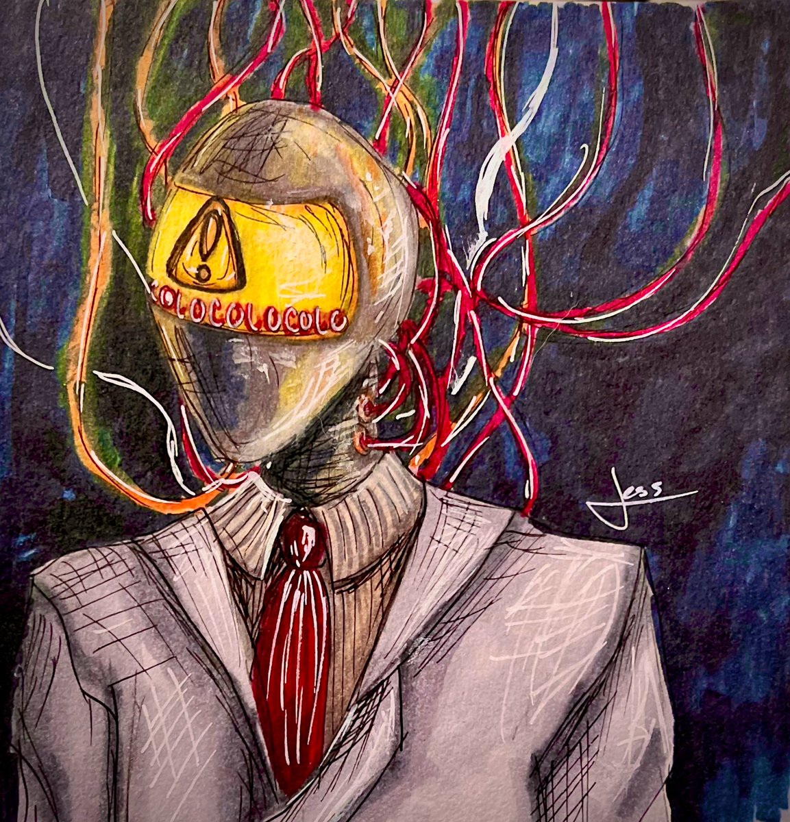 thread_witch's tweet photo. Drew a little robocojo 🤖 https://t.co/6bpWOhRaFu