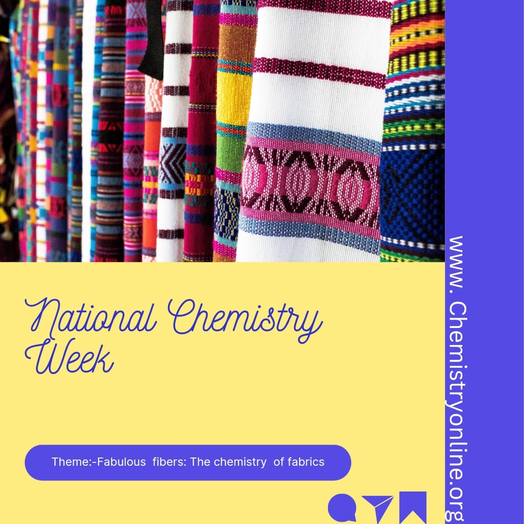 chemistryonlin5's tweet photo. Happy national chemistry week #NationalChemistryWeek #chemistry #biochemistry #inorganicchemistry #organicchemistry #physicalchemistry #analyticalchemistry #STEMeducation #stem #science #sciencetwitter #SciComm #ChemTwitter #biochemtwitter #chemistryweek #fabulousfibers https://t.co/Is0uTRhanU