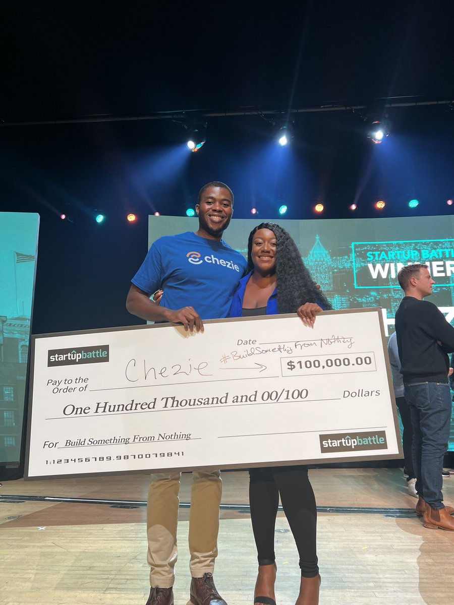 Full circle moment!

Startup Battle 2021 and 2022 winners ➡️ <a href="/Stineology/">Christine Izuakor</a> and <a href="/tobyegbuna/">Toby Egbuna</a>‼️

#StartupBattleATL 🚀