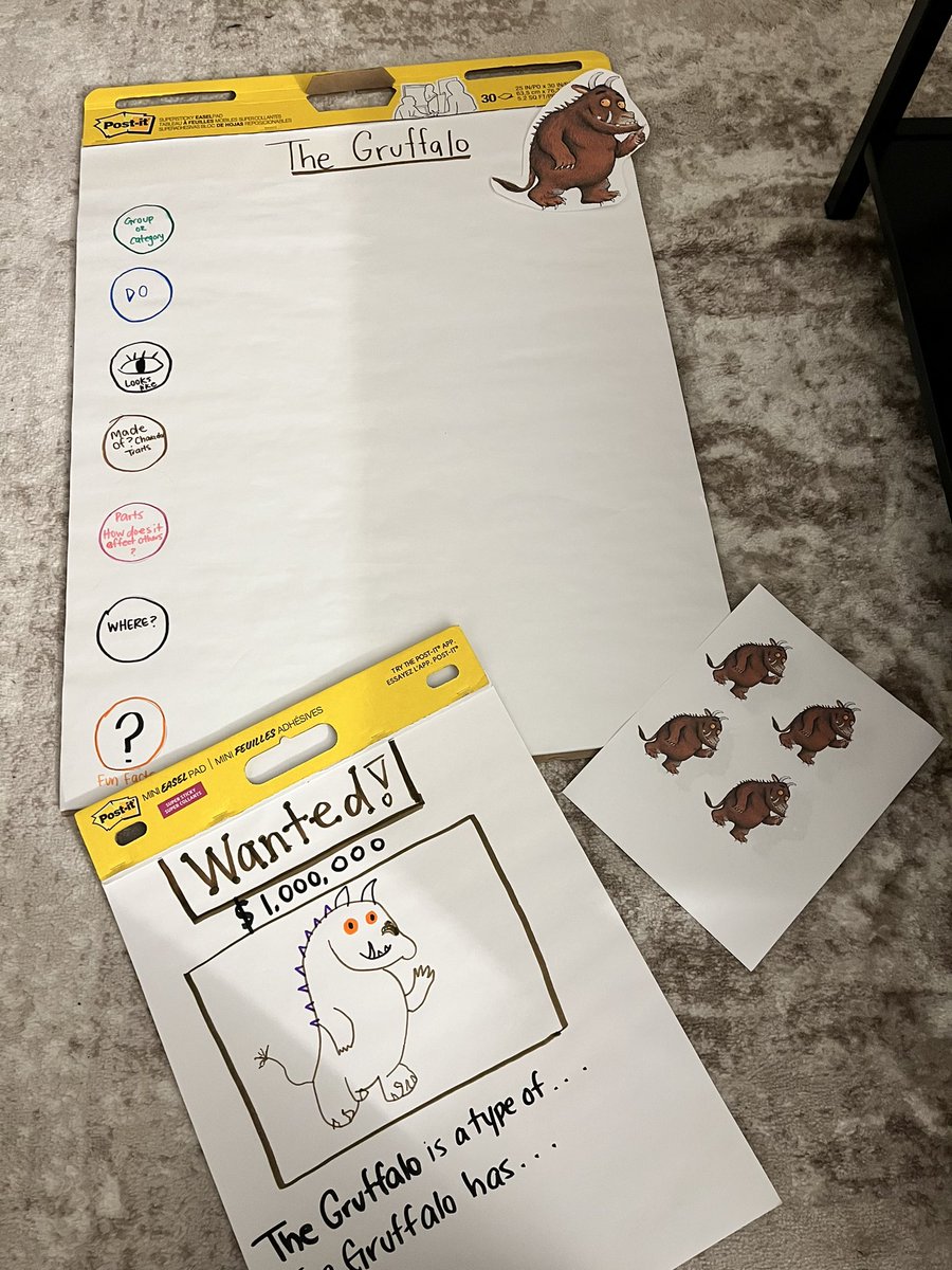 👹 Getting ready to teach The Gruffalo tomorrow to the 4th grade! We are going to learn how to describe and write sentences packed with details! #schoolSLP #thegruffalo #4thgrade #slp #speechtherapy #describing #lessonplan #TEACHers